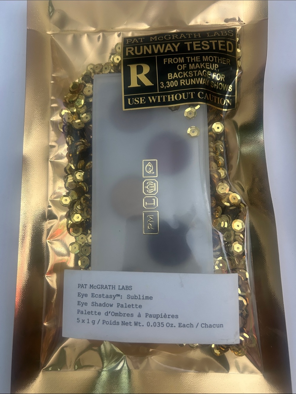 Pat McGrath Gold Sequin-Trim Eyeshadow Palette Packaging